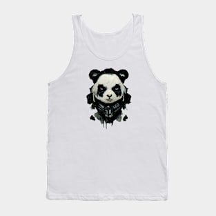 Angry panda portrait Tank Top